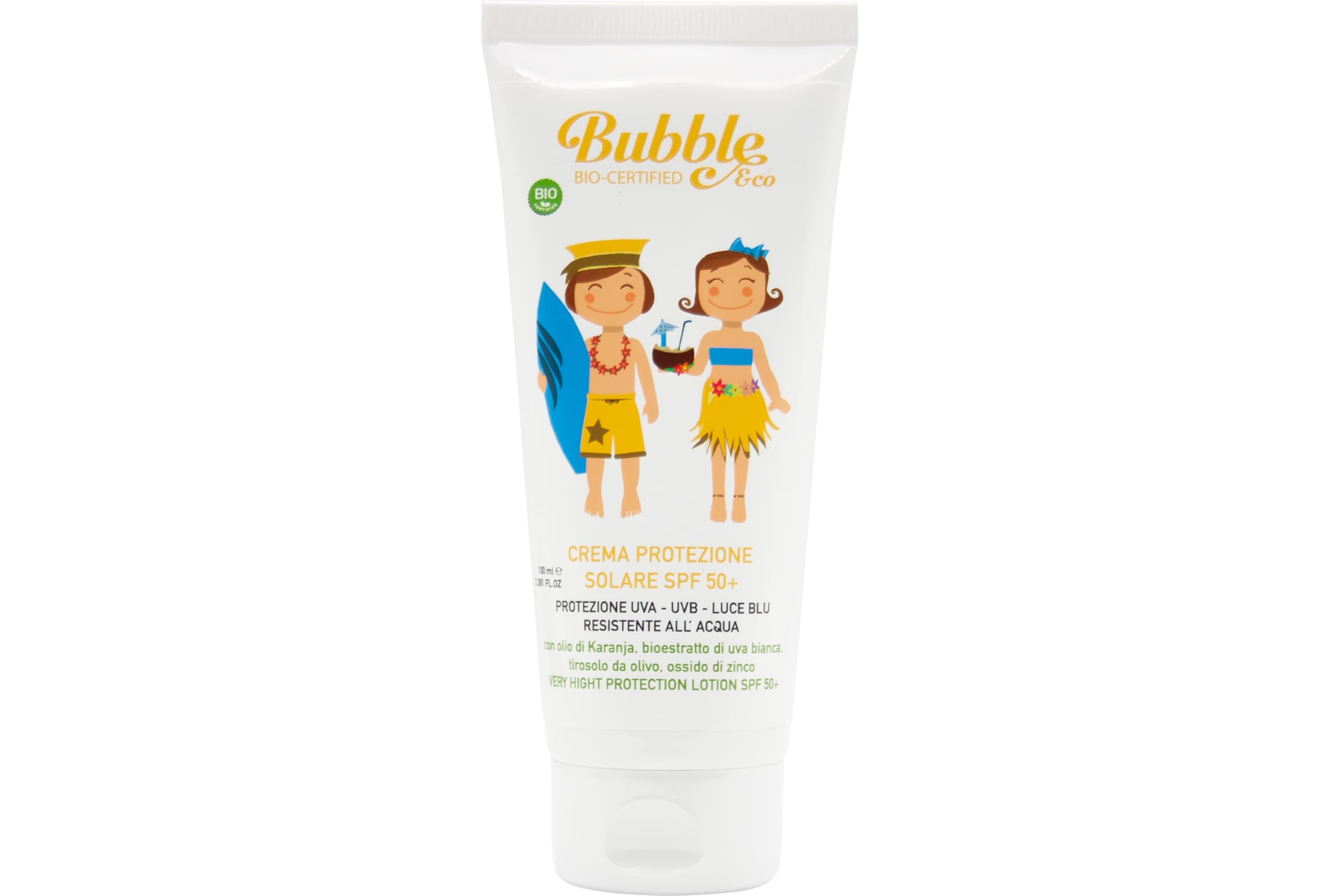 Bubble & Co Crema Solare Protezione Alta con Filtro Spf 50-100 ml