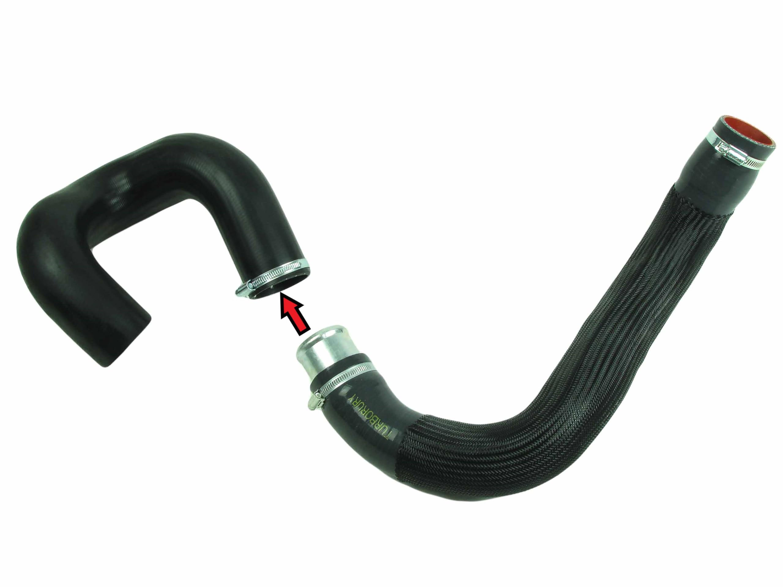 Kit de Tubos para Intercooler - Juego de Reparación de Tubos Turbo con Manguito y Bridas - para Opel Vivaro 2.0, para Renault Trafic, para Nissan Primastar - Kit de Mangueras de Silicona