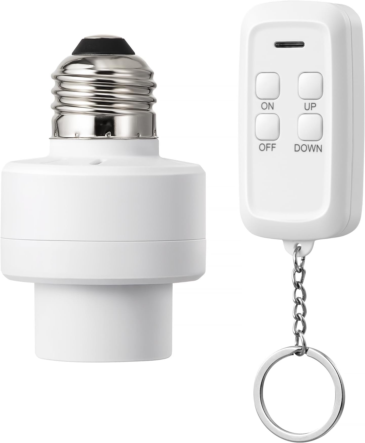DEWENWILS Remote Control Light Socket with Dimmer, Wireless Light Switch, Dimmable Remote Light Bulbs Socket Switch, 100FT, E26 E27 Base with Controller, No Wiring, for Closet, Basement, ETL Listed