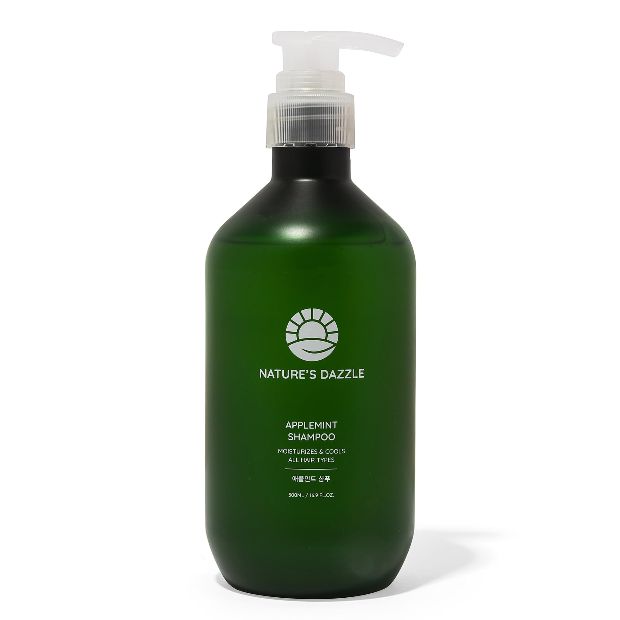 Nature’s Dazzle Applemint Cool Relief Shampoo - Clarifying Tea Tree & Peppermint for Oily Scalp - Sulfate Free Volumizing Formula with Salicylic Acid