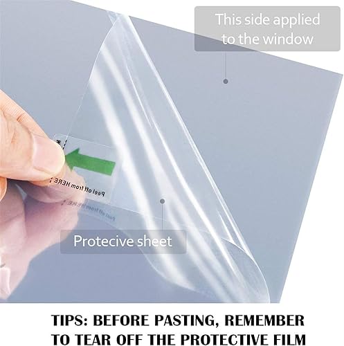 Miniatura 4 de Lifup Película de privacidad para ventana unidireccional, bloqueo solar, privacidad diurna, adherencia estática, tinte de ventana reflectante anti