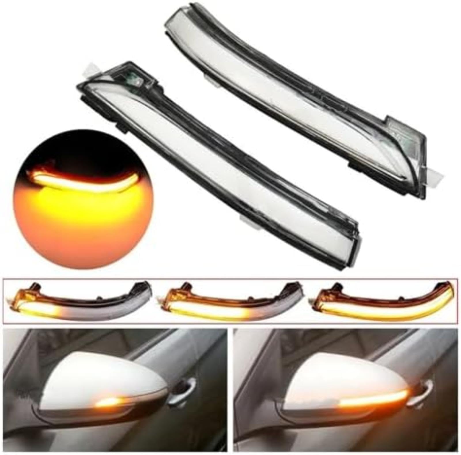 Lampka kontrolna w lusterku bocznym, dla Hyundai, dla Avante, dla Elantra Ad 2016-2019 2X lampa migacza wstecznego dynamiczny sekwencyjny kierunkowskaz Kierunkowskaz samochodu (Smoked)