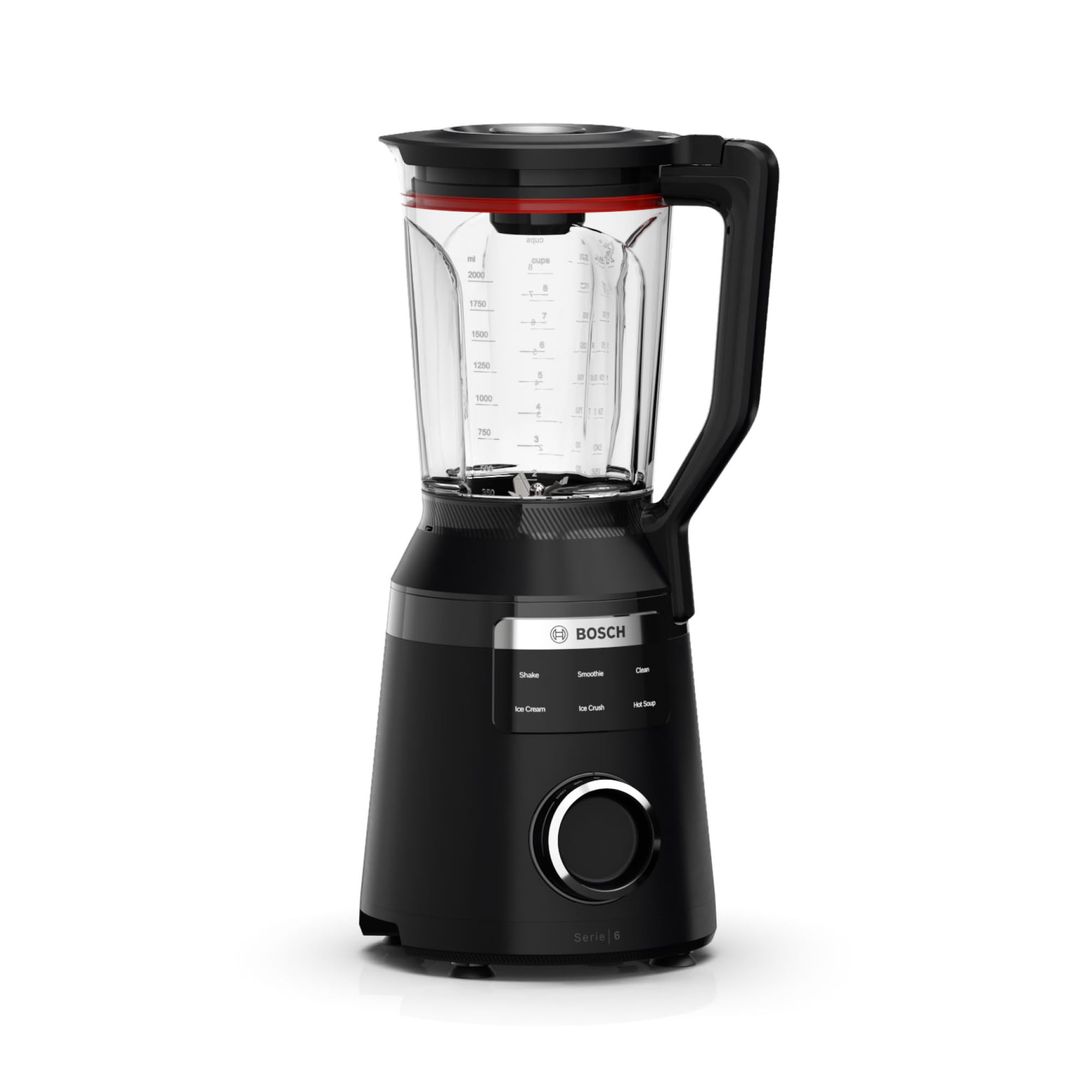 Bosch MMB6652B Frullatore, 1800 W, 6 Lame in Acciaio Inox, Caraffa 3L, Nero | Frullatore VitaPower Serie 6, Potente, 45.000 giri al min, 6 Programmi Automatici, Pulizia Automatica, Made in Europe