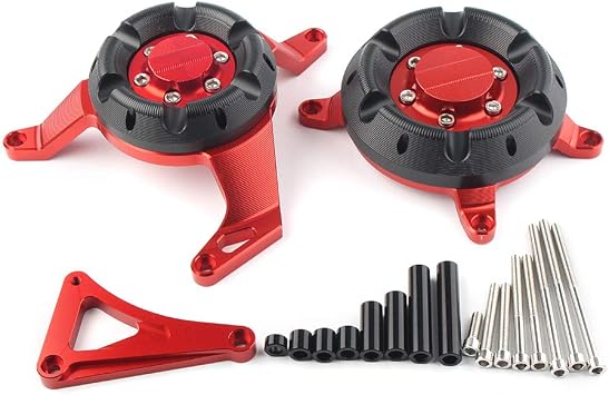 FSFY Motorcycle Aluminum Protector Stator Case Cover for 2013-2019 for Kawasaki Ninja 250 300 Z250 300, Red