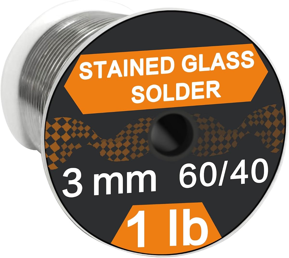 60/40 Solder for Stained Glass, 1/8"(3mm) Dia, 1 lb Spool, Supplied by ANOSON