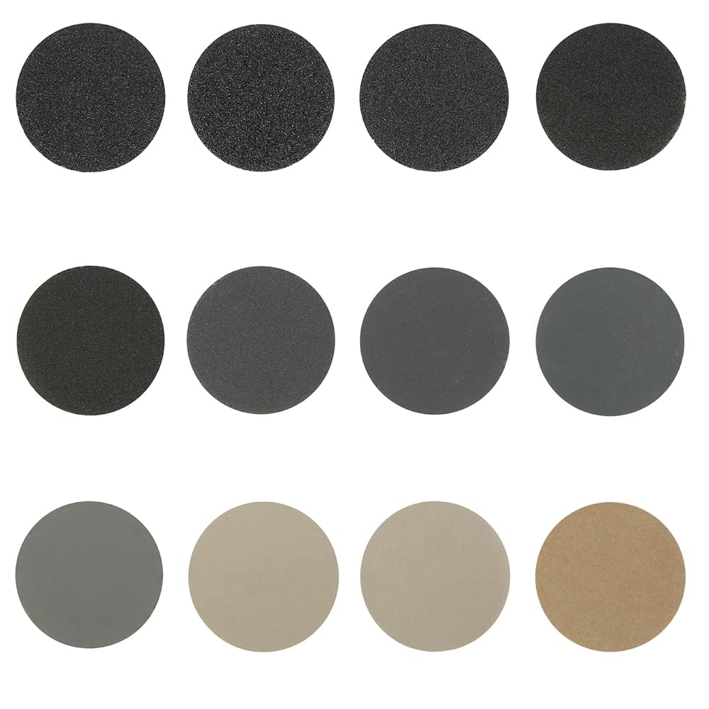 Papel de lija abrasivo ZSBLXHHJD 180 PCS 2 pulgadas Surtido de papel de lija Húmedo y seco 60-10000 Discos abrasivos con gancho y almohadillas de bucle for juegos de molienda de madera
