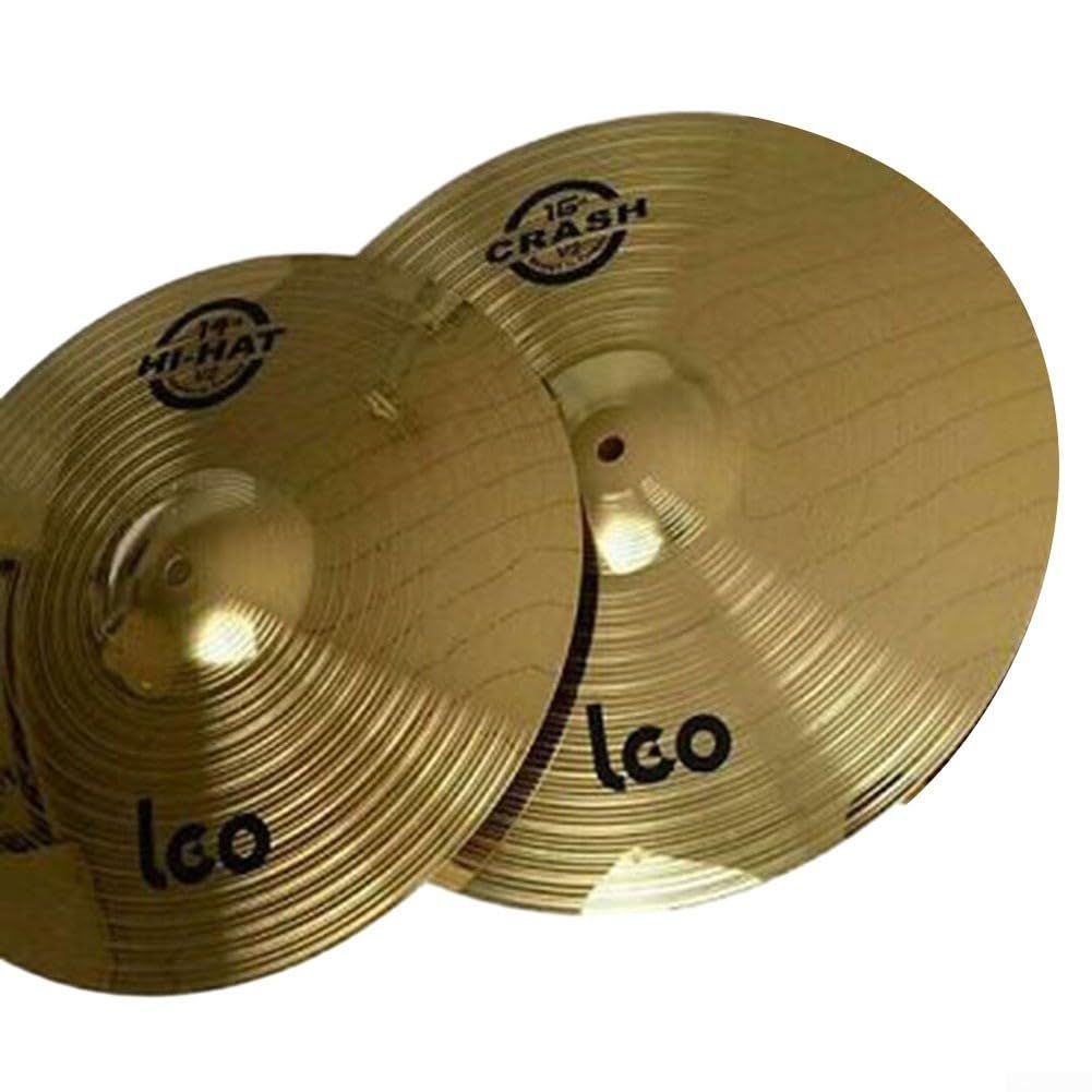 Platillos de latón, reemplazo de percusión de platillos de bombo para jazz Splash Crash Hi-Hat para principiantes y jugadores profesionales (14 pulgadas)