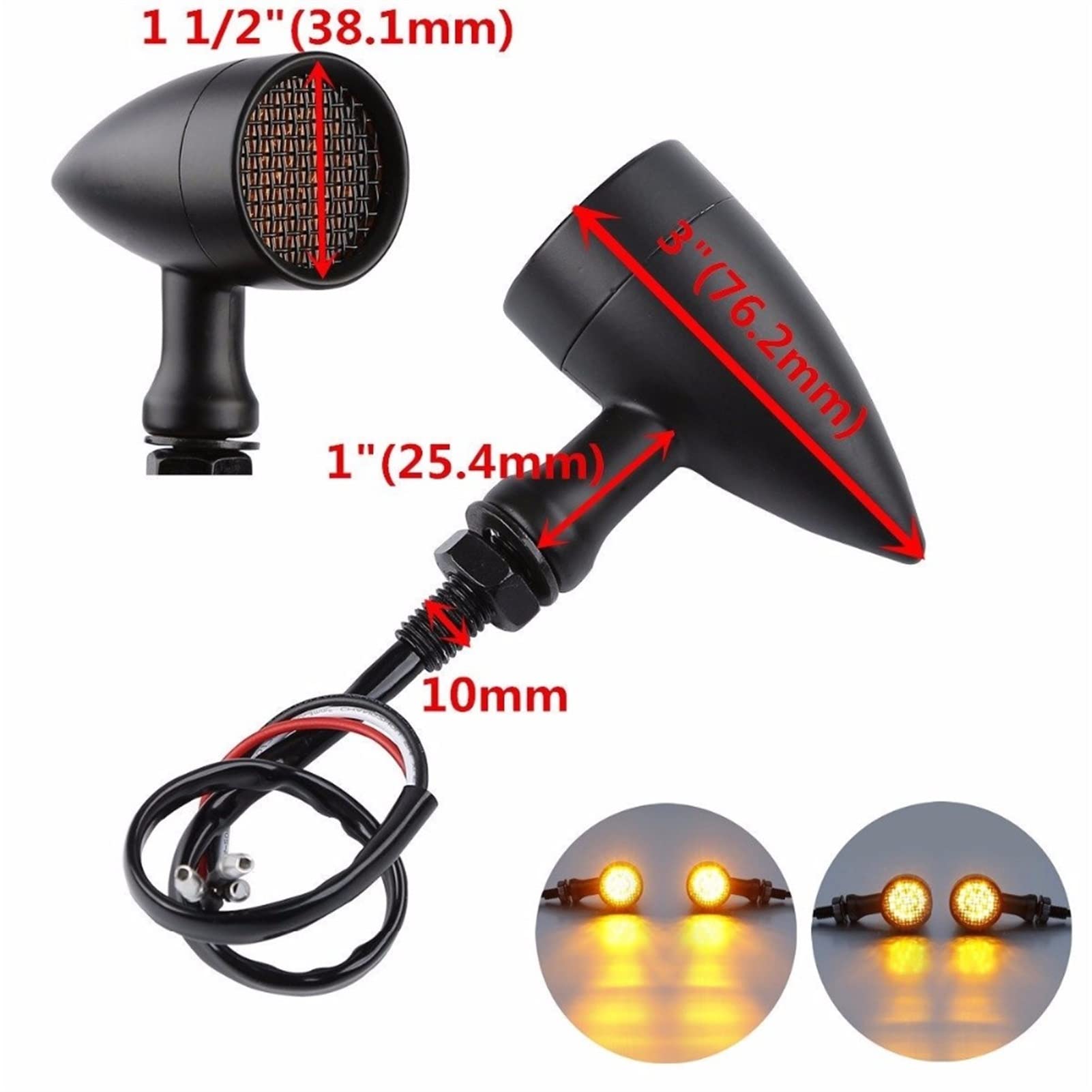 Motocykl 10 Mm 12V Mini Bullet kierunkowskaz światło hamowania, dla Harley, Road King Sportster Chopper Bobber Cafe Racer uniwersalny