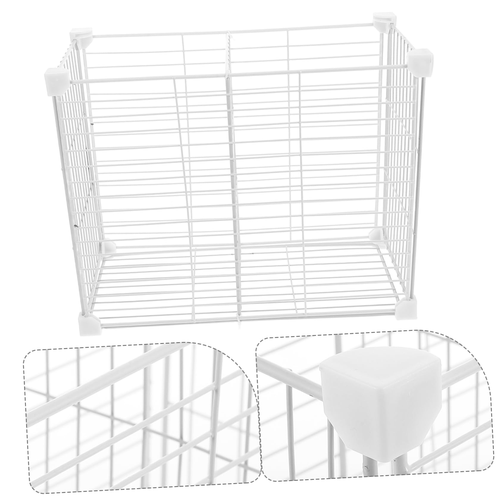 Organizador de Estantes para Congelador de Hierro Rejilla y Cesta Inferior, Divisor Interno Fácil de Instalar para Cocina y Almacenamiento de Alimentos y Frutas
