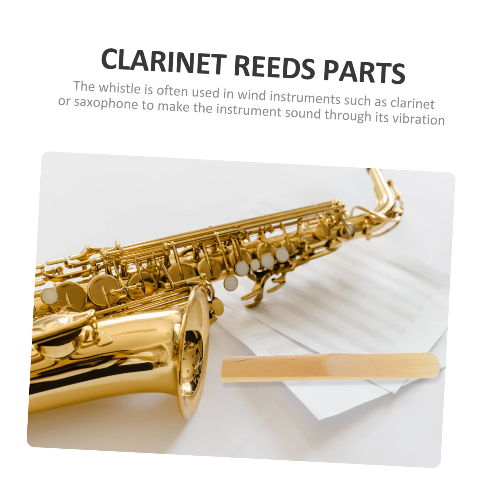 VICASKY 40piezas Reeds De Clarinetes Para Principiantes Reemplazo De Accesorios De Instrumentos Flexibles y Duraderos Dureza Para Saxofones y Clarinetes