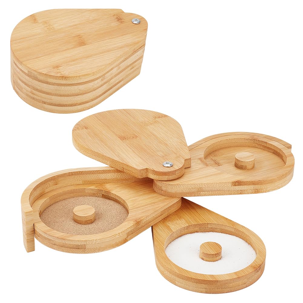 UNICRAFTALE Étagère À 3 Niveaux pour Saumurage De Sel Margarita avec Couvercle Éponges Et Accessoires pour Verres De Bar Outil De Barman pour Margaritas Fournitures De Bartending 20x14,5x6,75 cm