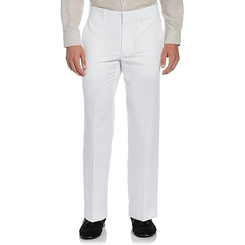 Cubavera Men's Flat Front Linen Blend Dress Pant (Waist Size 30 - 54 Big & Tall)