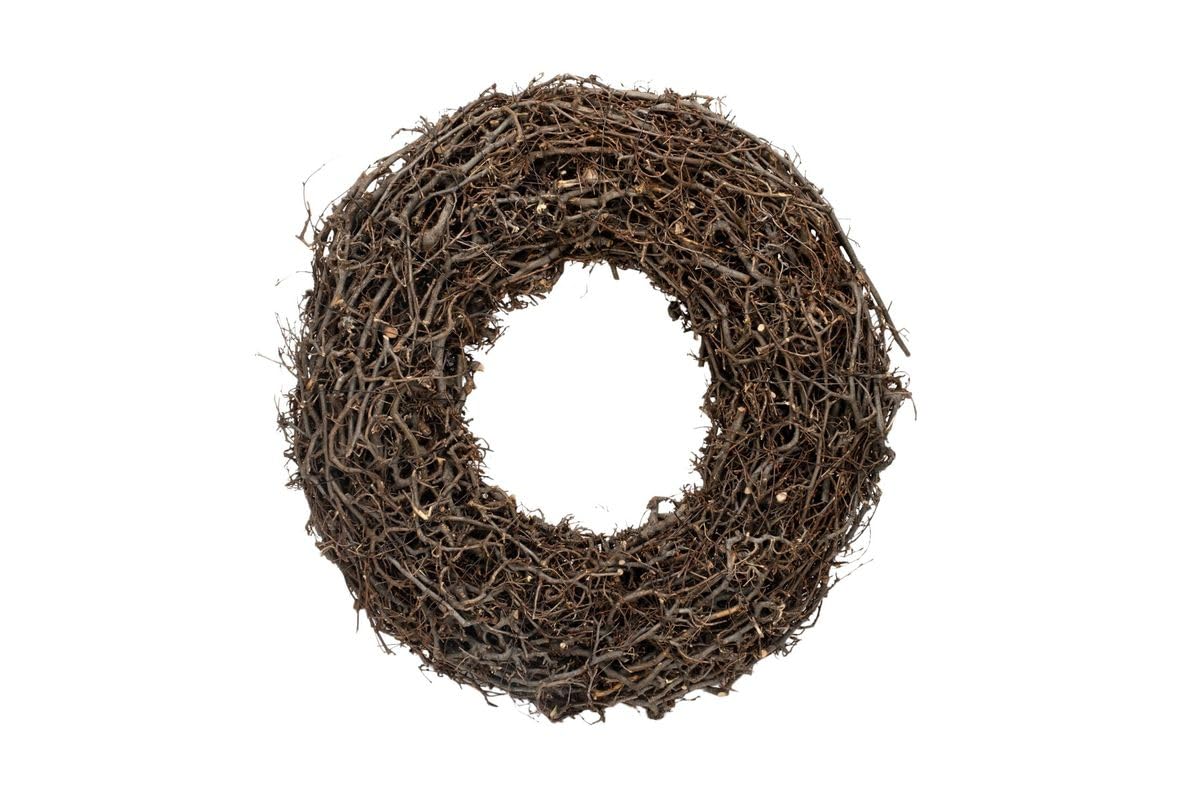 NaDeco Deko Kranz aus Bonsai-Zweigen, Ø 30, 45, 60 cm | Türkranz | Naturkranz | Bonsaikranz | Lianenkranz | Birkenkranz | Weinrebenkranz | Dekokranz | Wandkranz | Strohkranz, Größe:Ø 60 cm