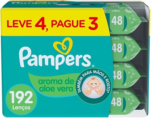 Lenços Umedecidos Pampers Aloe Vera (192 unidades)