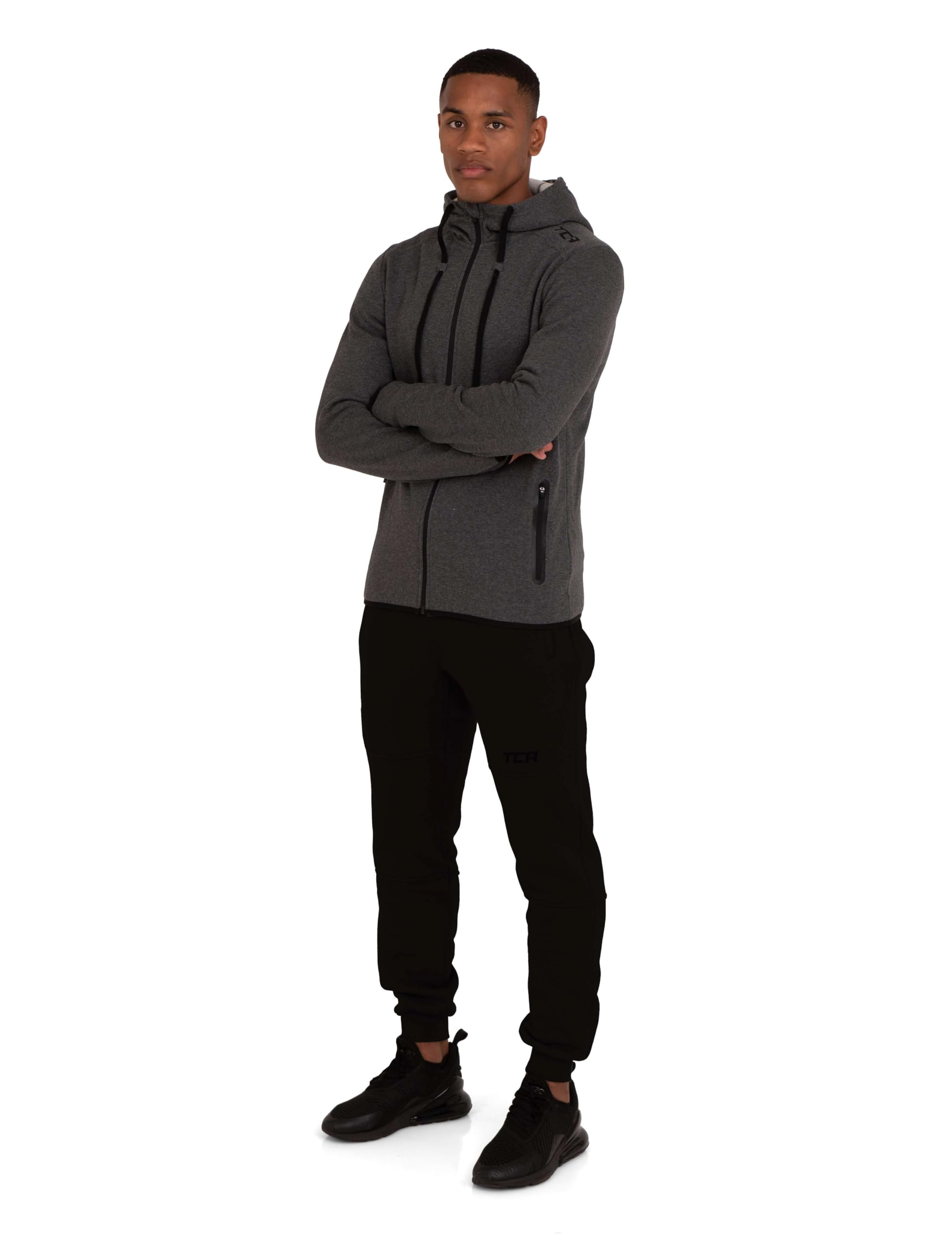 TCA Herren Revolution Hoodie Sweatjacke mit Kapuze und Reißverschluss
