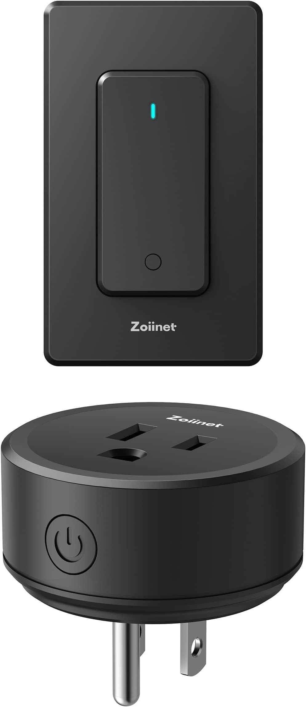 Zoiinet Remote Control Outlet Plug Switch, Buckle Design & Removable Wireless Light Switch, 300 ft, 1500W On Off Power Switch for Household Appliances, No Wiring No WiFi, Programmable, Black