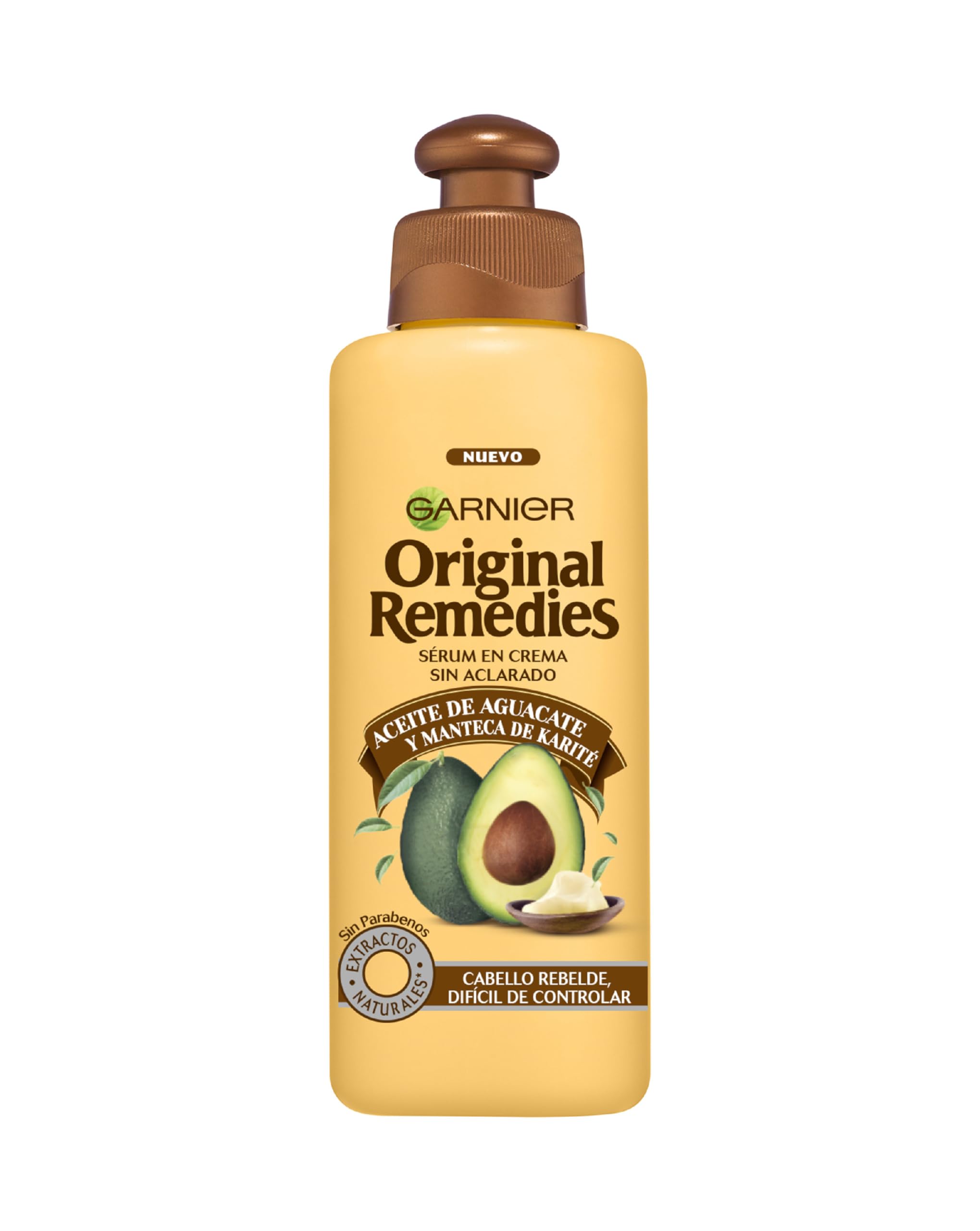 Garnier Original Remedies Aceite de aguacate y manteca de karité Tratamiento capilar Aceite en crema para pelo rebelde y encrespado - 200 ml