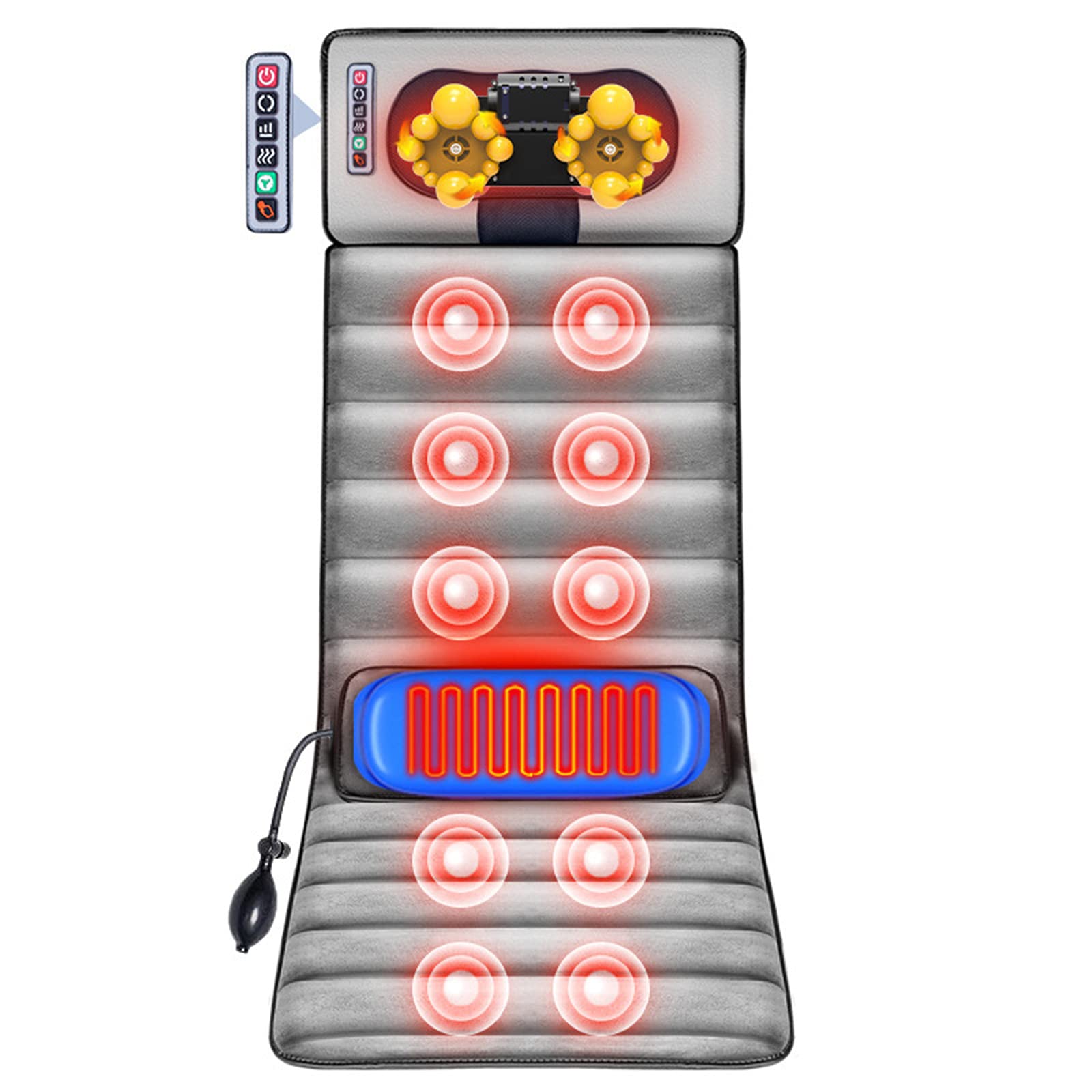 Buy PZJFull Body Massage Mat,20 Massage Heads on the Neck,massage Mat