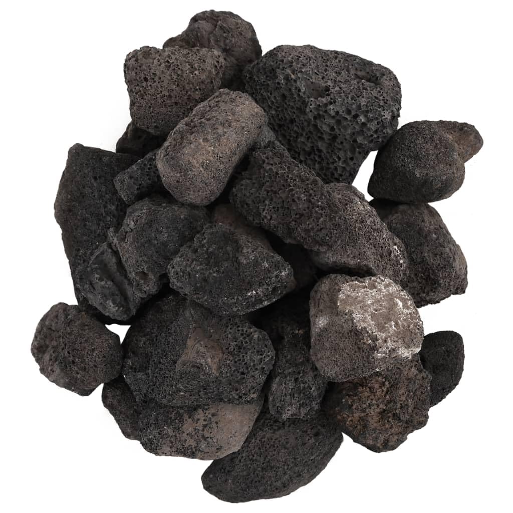vidaXL Roches Volcaniques Pierres de Lave sous-Marine Aquarium Décorations 25 kg Noir 5-8 cm