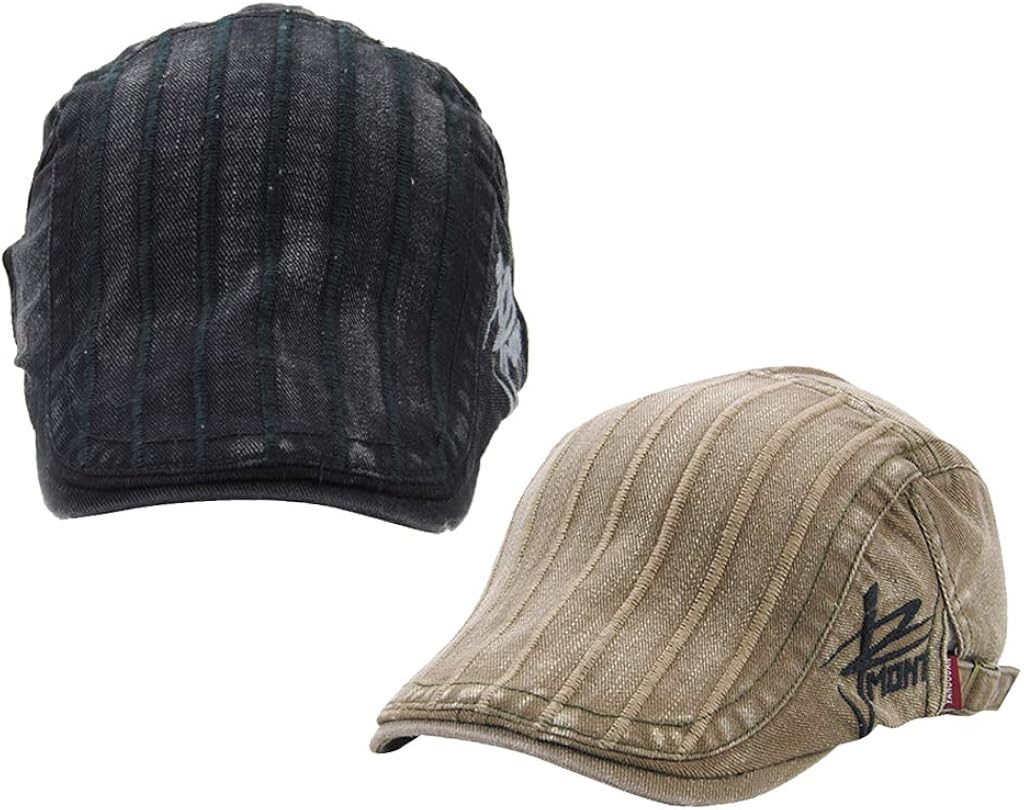 Toygogo 引き出物 紳士帽 ゴルフ ハンチング帽子 メンズ キャスケット 2個入り 秋冬 大きいサイズ 春夏 防寒 アウトドア