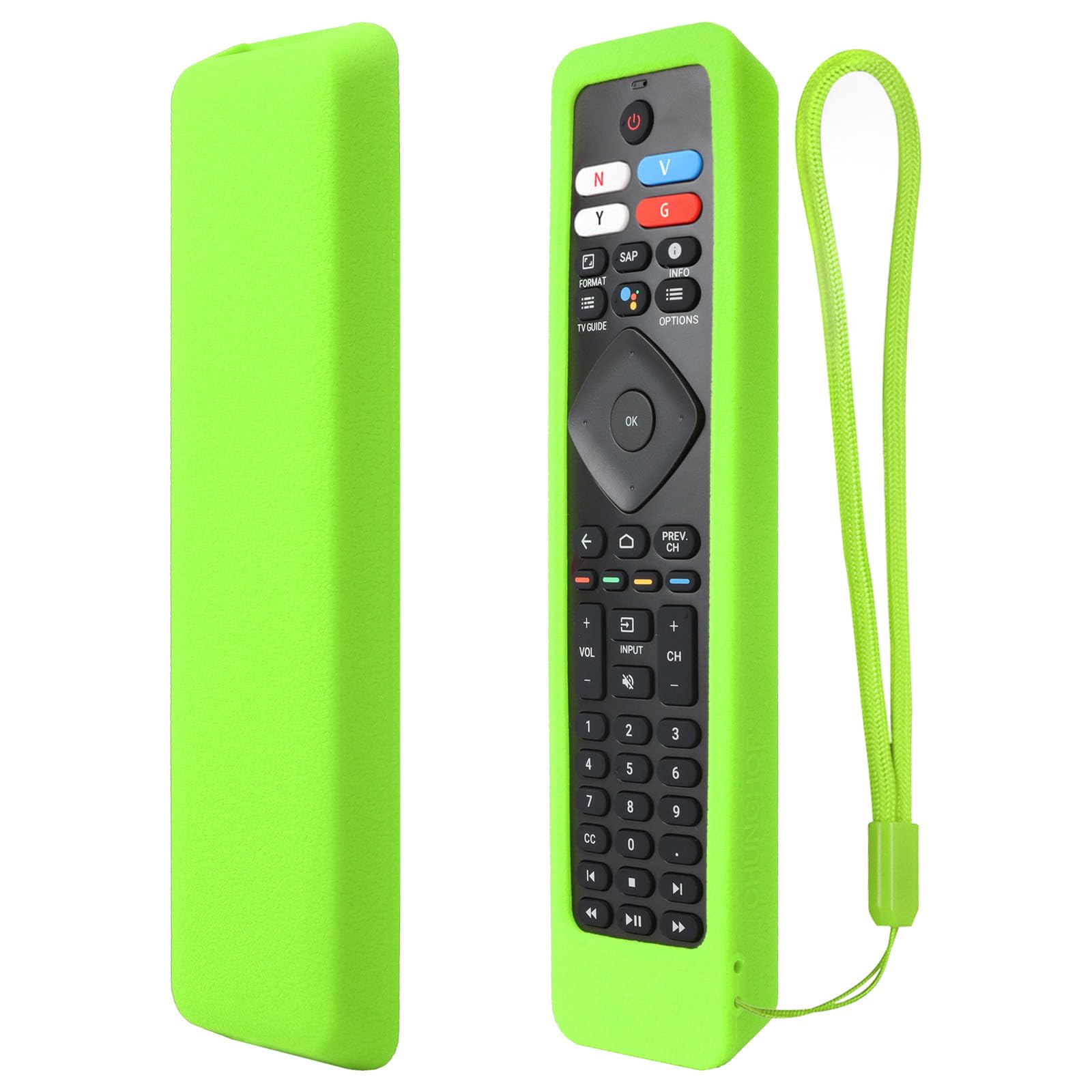 CHUNGHOP Silicone Remote Case ONLY for Philips Android TV Remote Control RF402A-V14 NH800UP URMT47CND0 BT800 URMT26RST004, Remote Cover Washable,