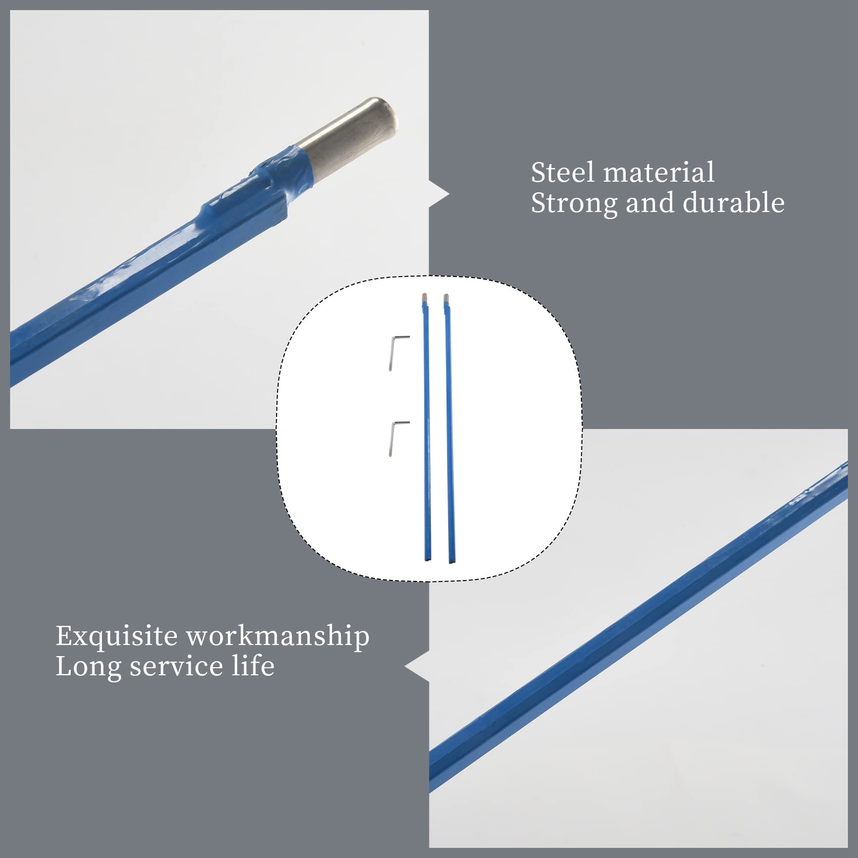 Tsudoku 2pcs Two Way Rod Type Guitar Truss Rod Steel 9 X 440mm Blue - Image 4