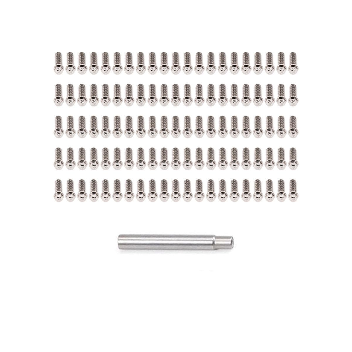 100pcs M2 M3 Steel Scale Beadlock Ring Screws 1.9 2.2 Wheel Rims for 1/10 RC Crawler Car TRX4 Axial SCX10 AXI03007 VS4-10 LCG(M3 8mm) โ image 1