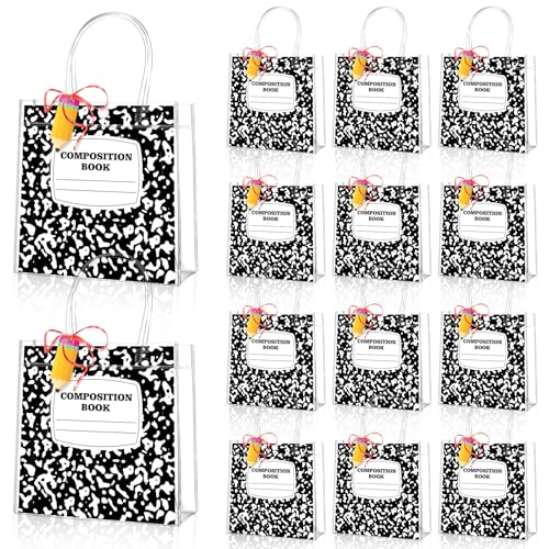 Sacs cadeaux pour la rentrée scolaire : pochette PVC transparente pour enseignant - Lot de 12