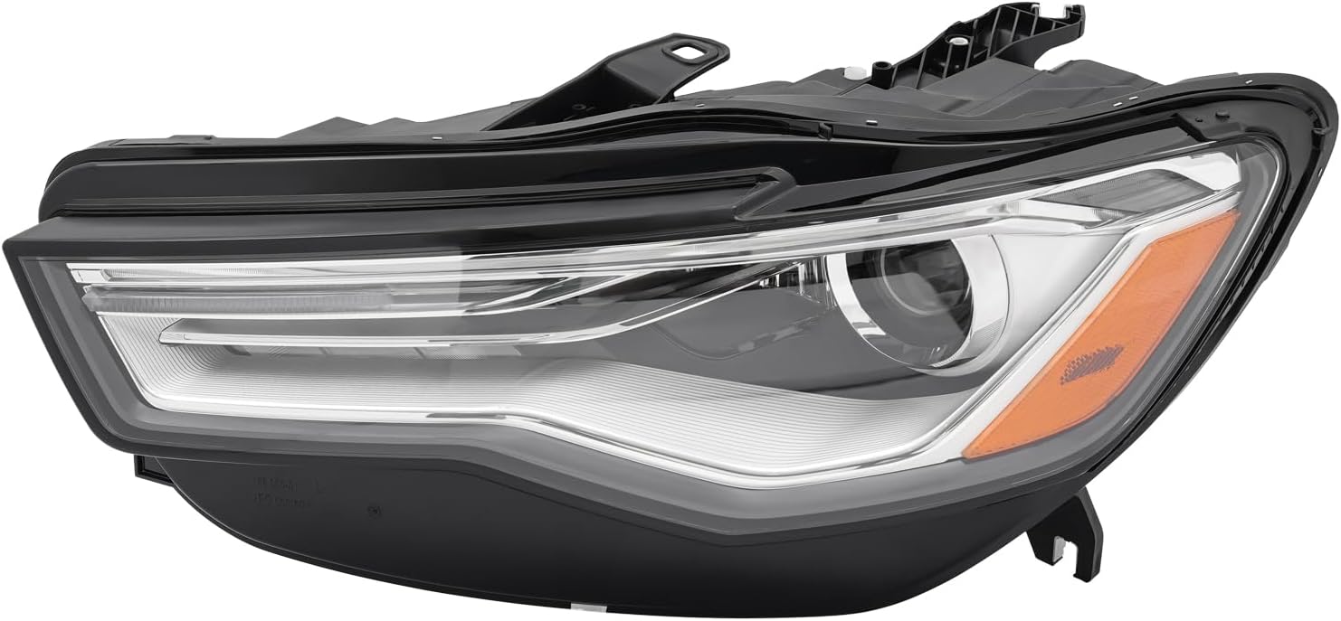 Left+Right Pair Hid Xenon Headlight Assembly with Led Drl for 2016-2018 Audi A6 S6, Non-Afs Replacement Headlamps Compatible with A6 Sport, S6 Base Models (Left side)