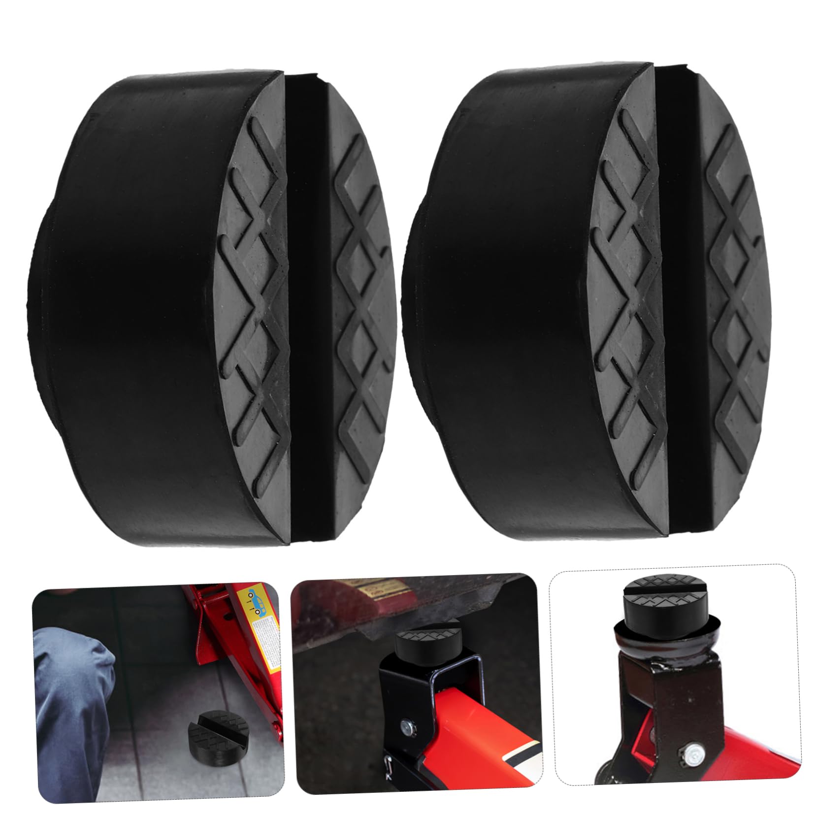 SOLUSTRE 4pcs Universal Jack Stand Rubber Pads for Floor Jack Stabilizer Jack Pads High Compression Resistance