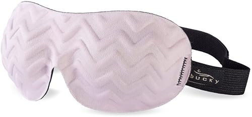 Bucky Máscara ultraligera para ojos Chevron Travel & Sleep, color rosa peonía, talla única