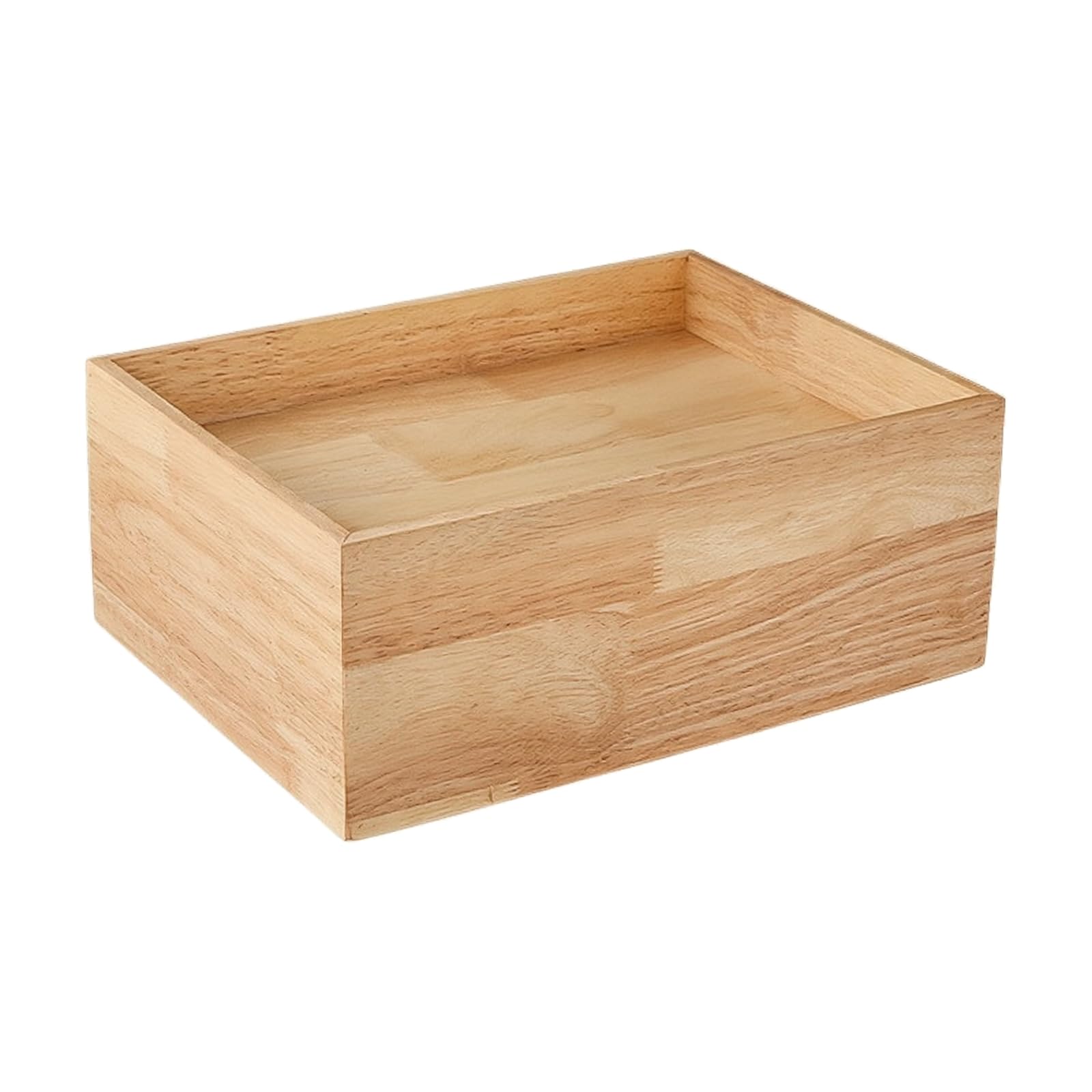 di Legno per Esposizione Alimenti Professionale Contenitore in Legno con Lati Rialzati Chiaro per Caffetterie, Ristoranti, Buffet, L