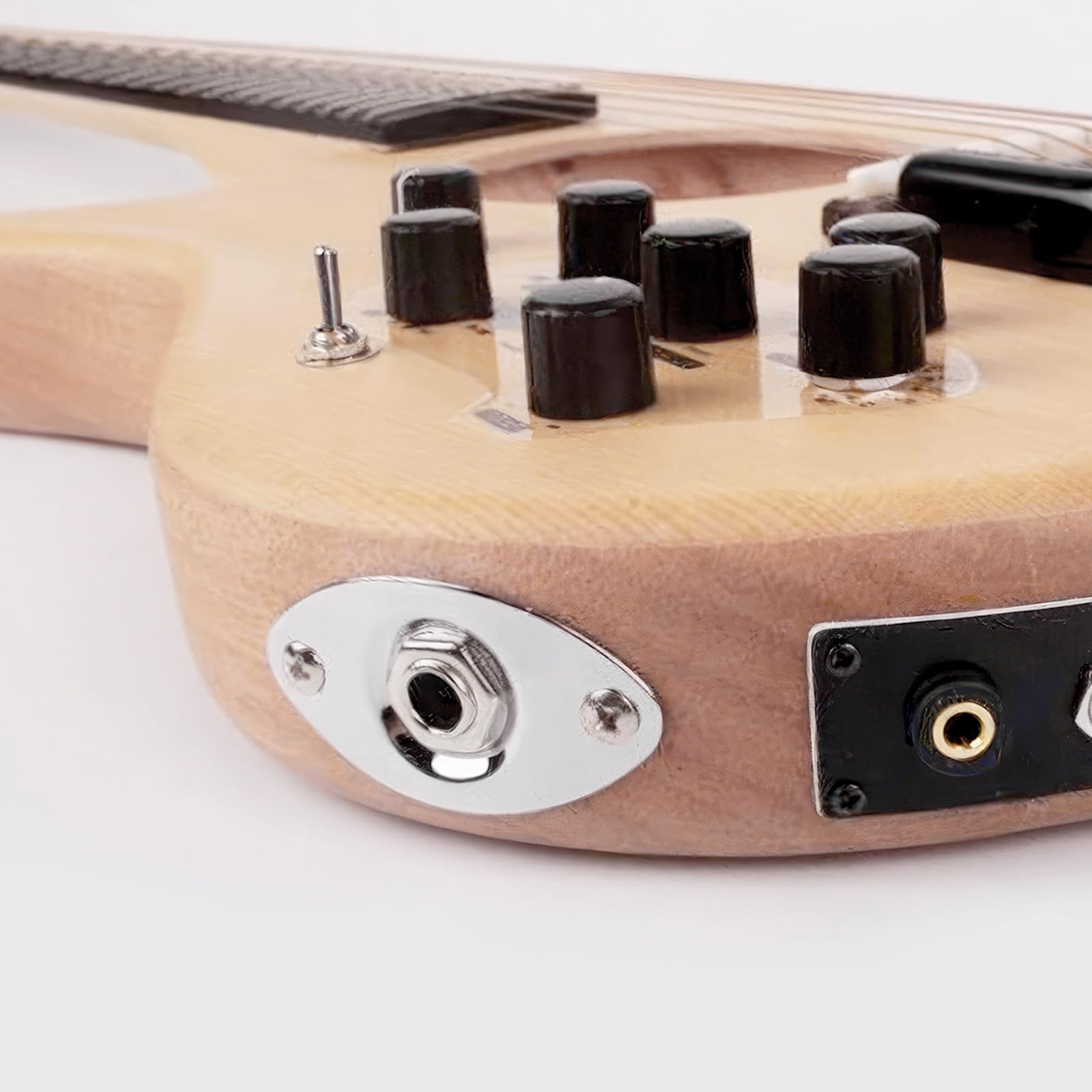 Jack plate ovaal goudkleurig met output - Jack plates en outputs
