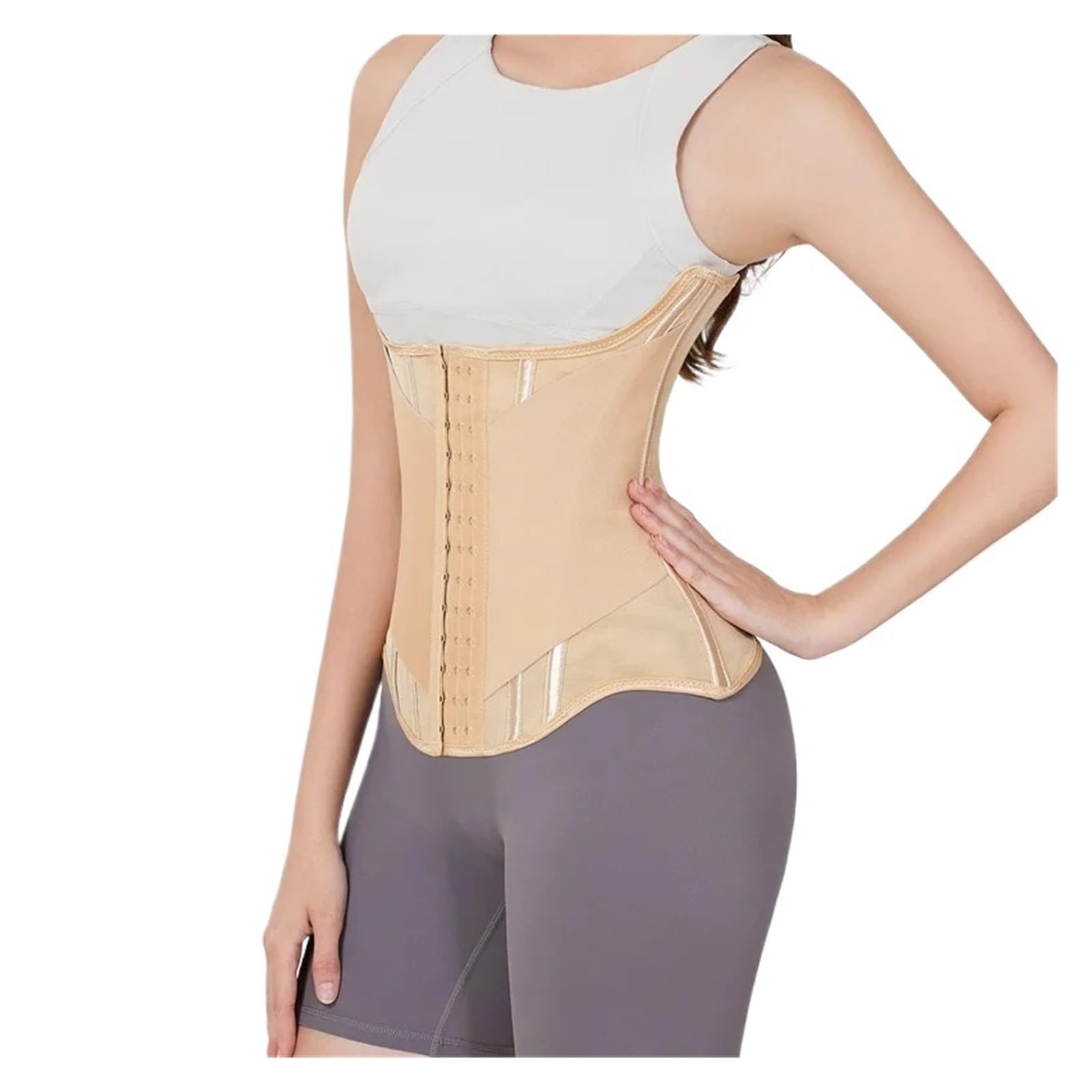 Panciera per Snellire Donna Corsetto Modellante a Forma di U for Donna, con Bottoni, for Il Seno sollevato, Traspirante Osso d'Acciaio