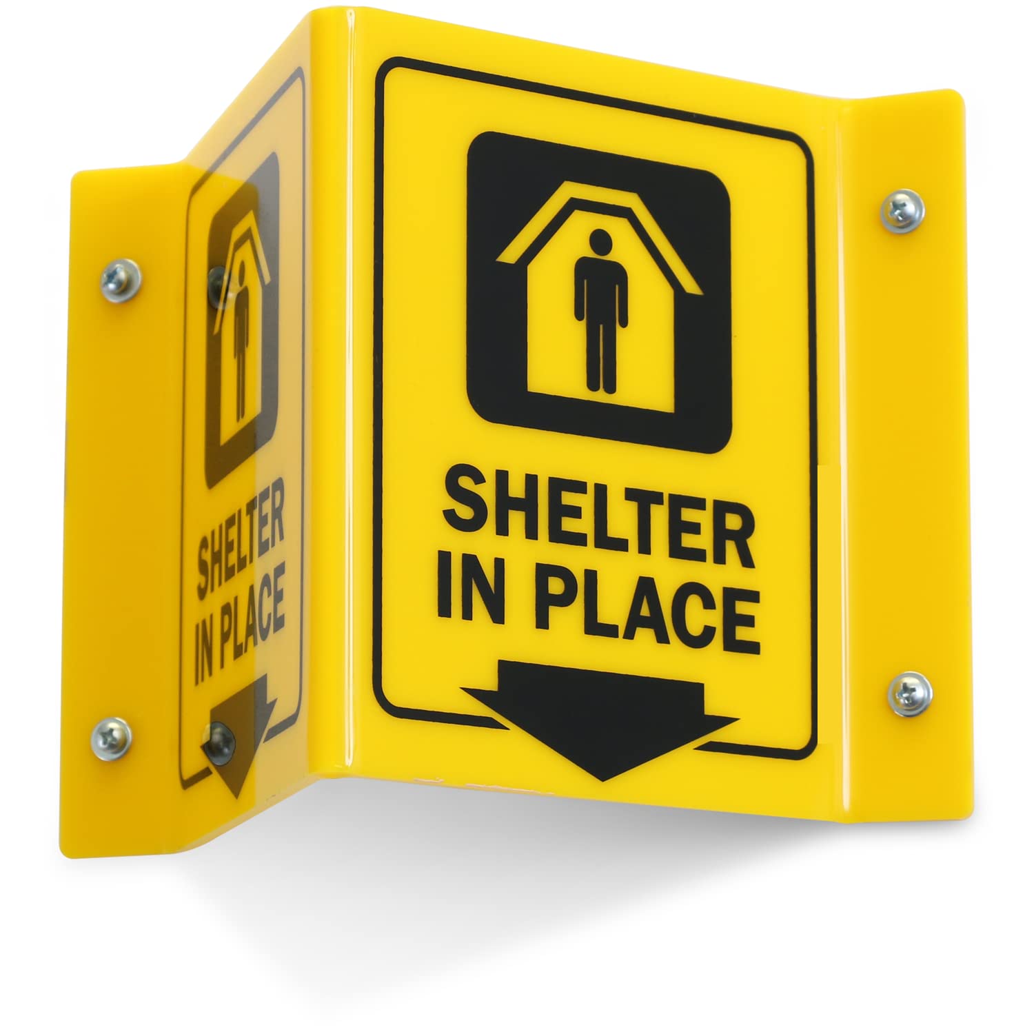 Projecting V-Sign : Shelter in Place, PVC Water Proof Sticker Fixed on SunBoard