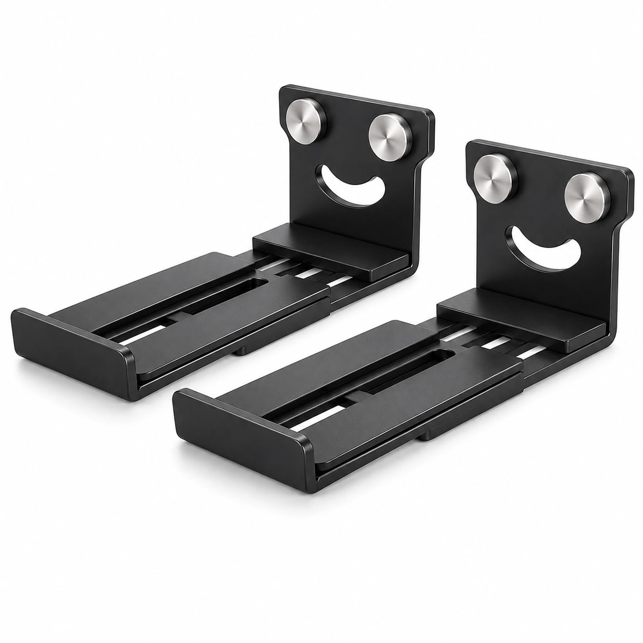 Universal Soundbar Wall Mount Bracket, Adjustable Depth 90–145 mm (3.5–6.1 in), Heavy-Duty Carbon Steel, Supports Up to 15 kg, Under-TV Mount, Compatible with All Soundbar Brands, Black-image-23