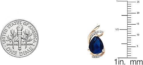 Miniatura 2 de Dazzlingrock Collection Aretes tipo dormilona de lágrima de 10 quilates y 0.315 x 0.236 in cada uno con diamantes redondos (parte trasera empujada),