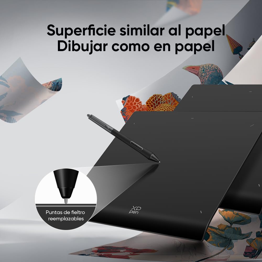 XP-Pen Deco Pro LW (Gen 2) Tablet Gráfica, Tableta Gráfica, Dibujo sin Pantalla Bluetooth 5.0, Lápiz de 16 K Niveles de Presión, Compatible con Windows Chrome OS macOS 10.10 Android 10.0 Linux