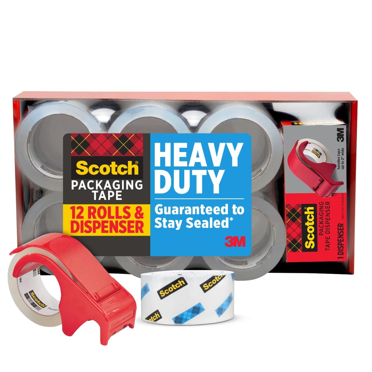 Scotch Super Strength Packaging Tape 3850-6, 1.88 Inch X 54.6