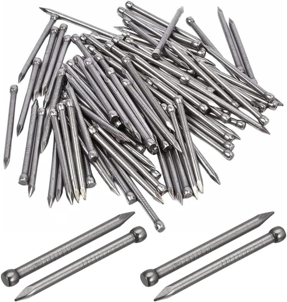 Oval Steel Nails Carbon Steel Panel Pins Hand Drive Lost Head Nail 30 mm (Pack of 130-140)