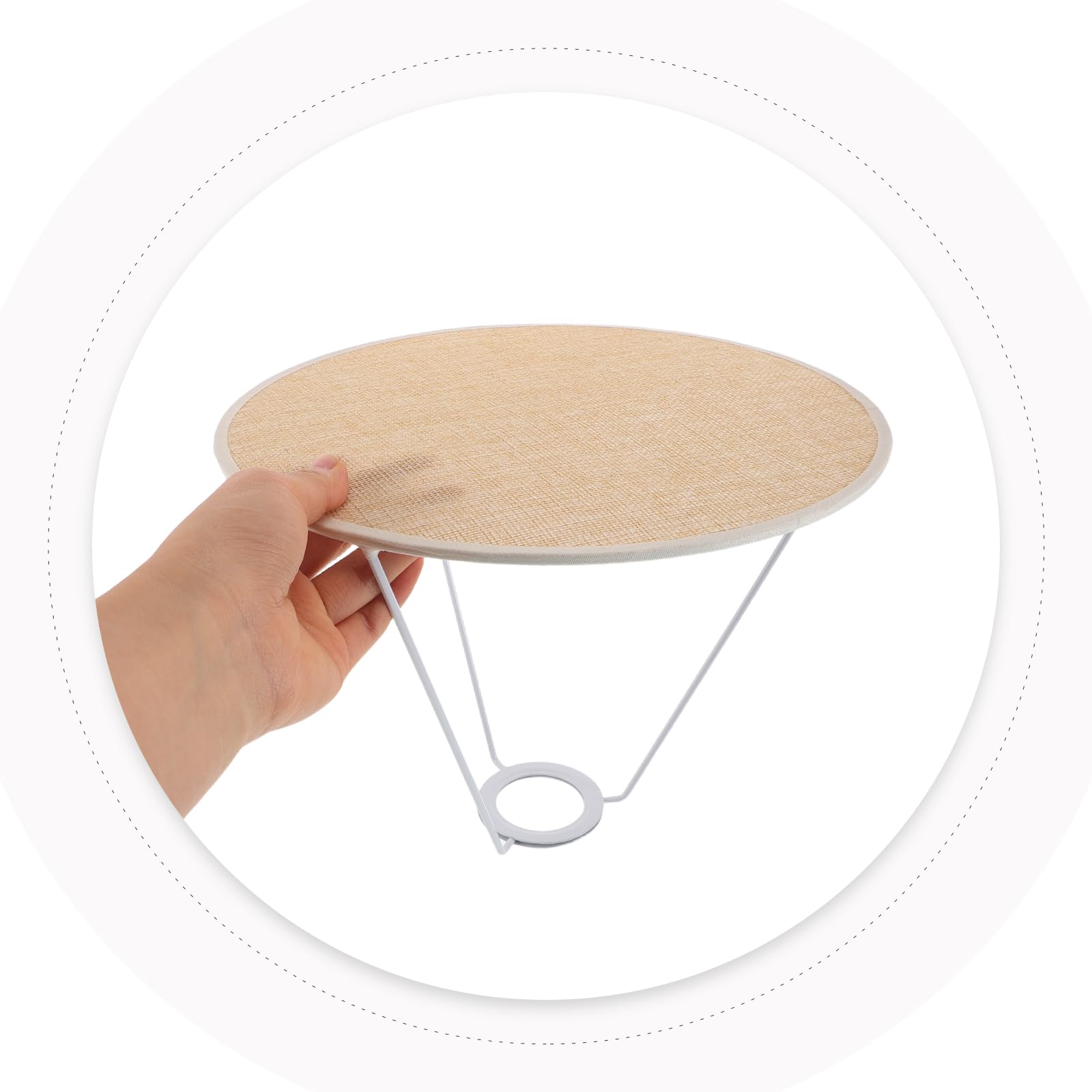 Anneome Okrągły Abażur Do Lampy Wiszącej Miękki Dyfuzor Światła Osłona Przeciwodblaskowa z Tkaniny Osłona Przeciwkurzowa Do Lamp Stołowych Podłogowych i Sufitowych Łatwy Montaż