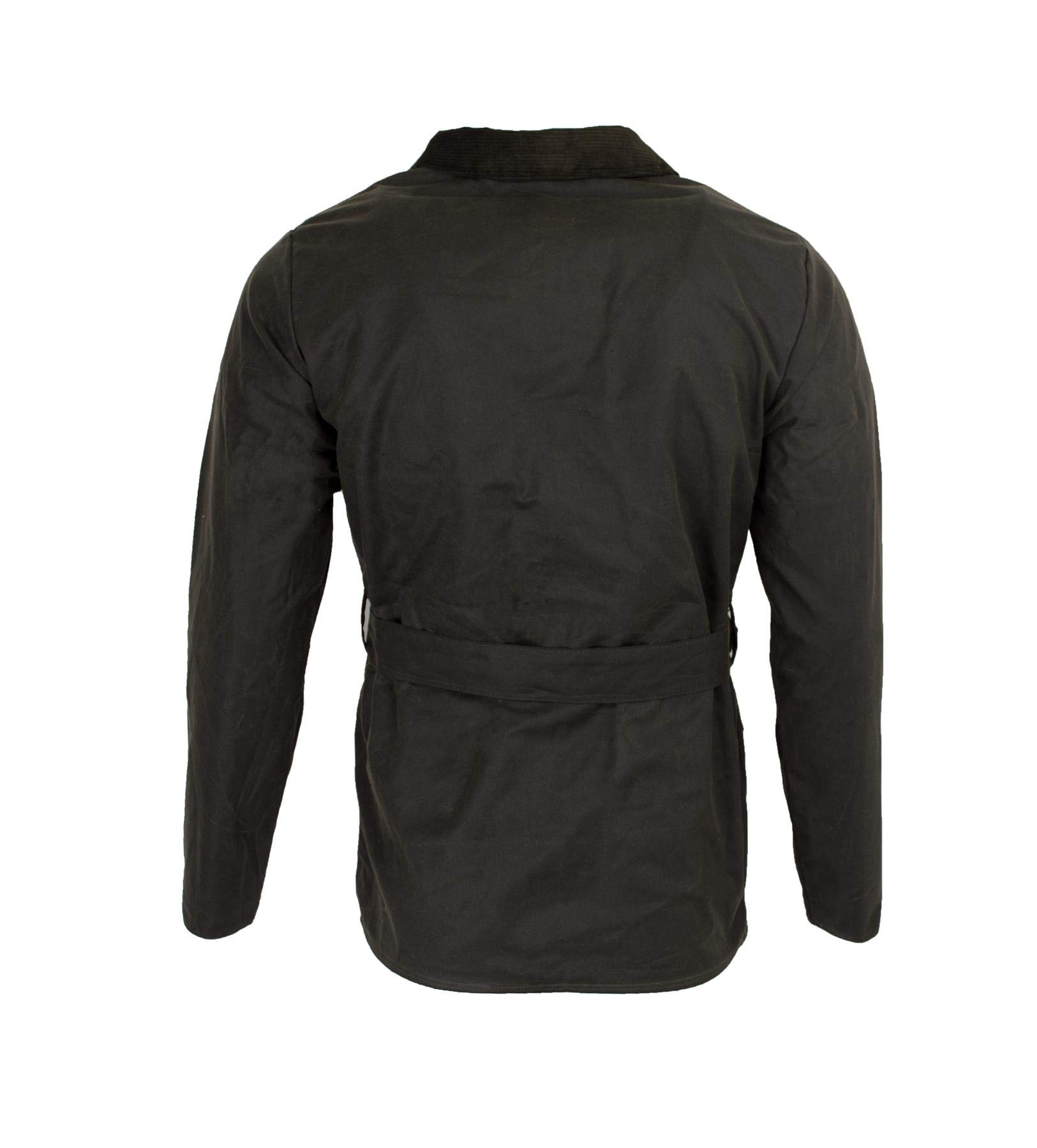 WALKER AND HAWKES - Giacca Cerata in Stile Motociclista - Impermeabile - con Cintura e 4 Tasche - Uomo