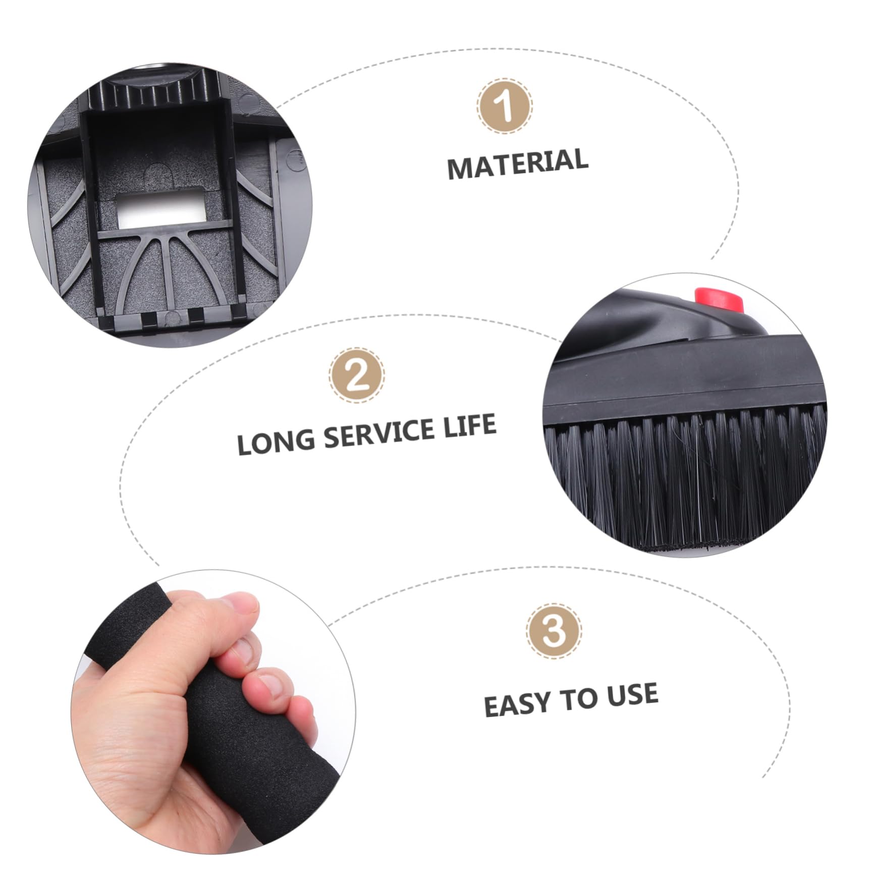 INOOMP Traje de Pala de Nieve para Coche Quitanieves Extensible y Desmontable Raspador de Hielo Cepillo para Coche Herramientas para Quitar Nieve