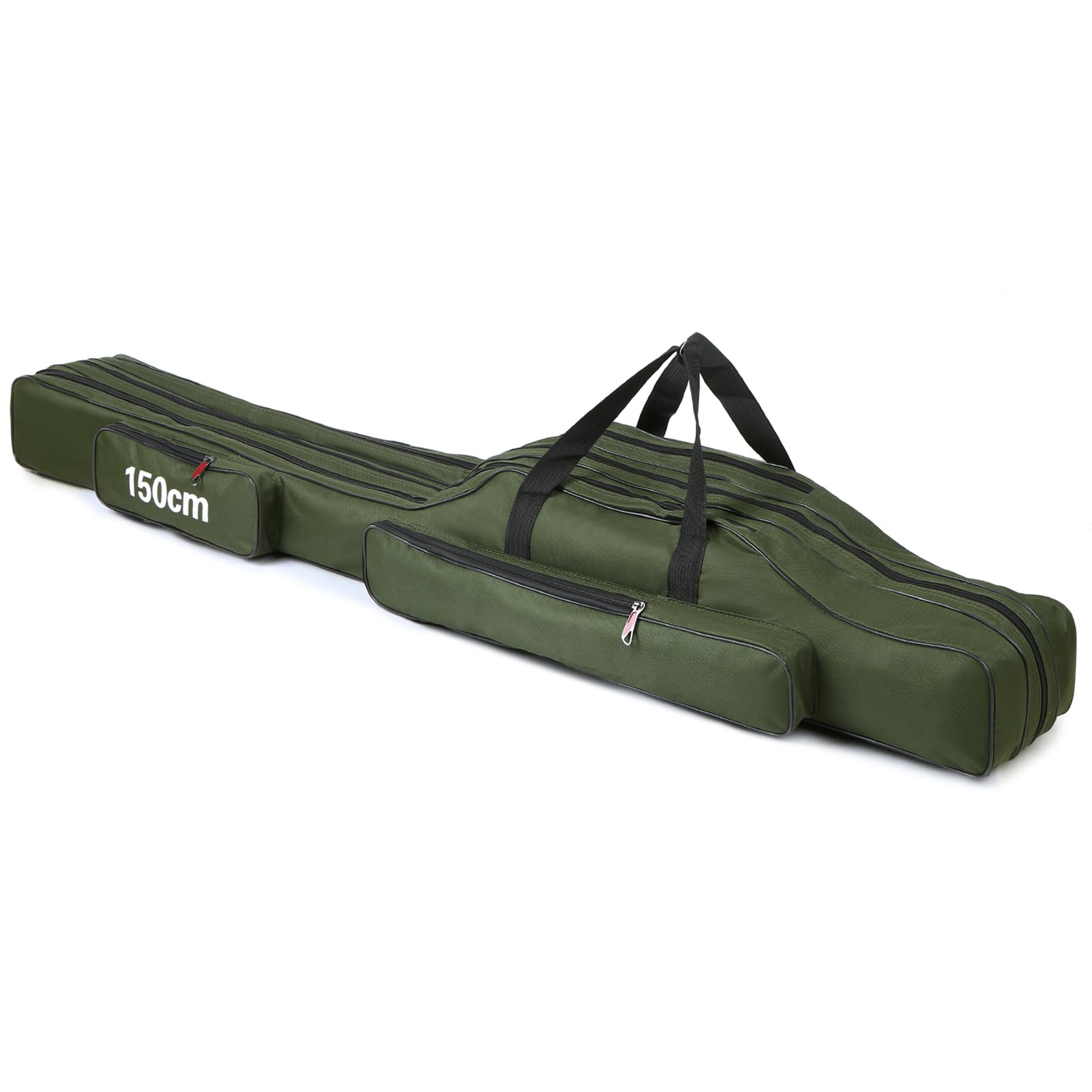 150 cm, 3 strati, borsa per canna da pesca, portatile, pieghevole, borsa per il trasporto