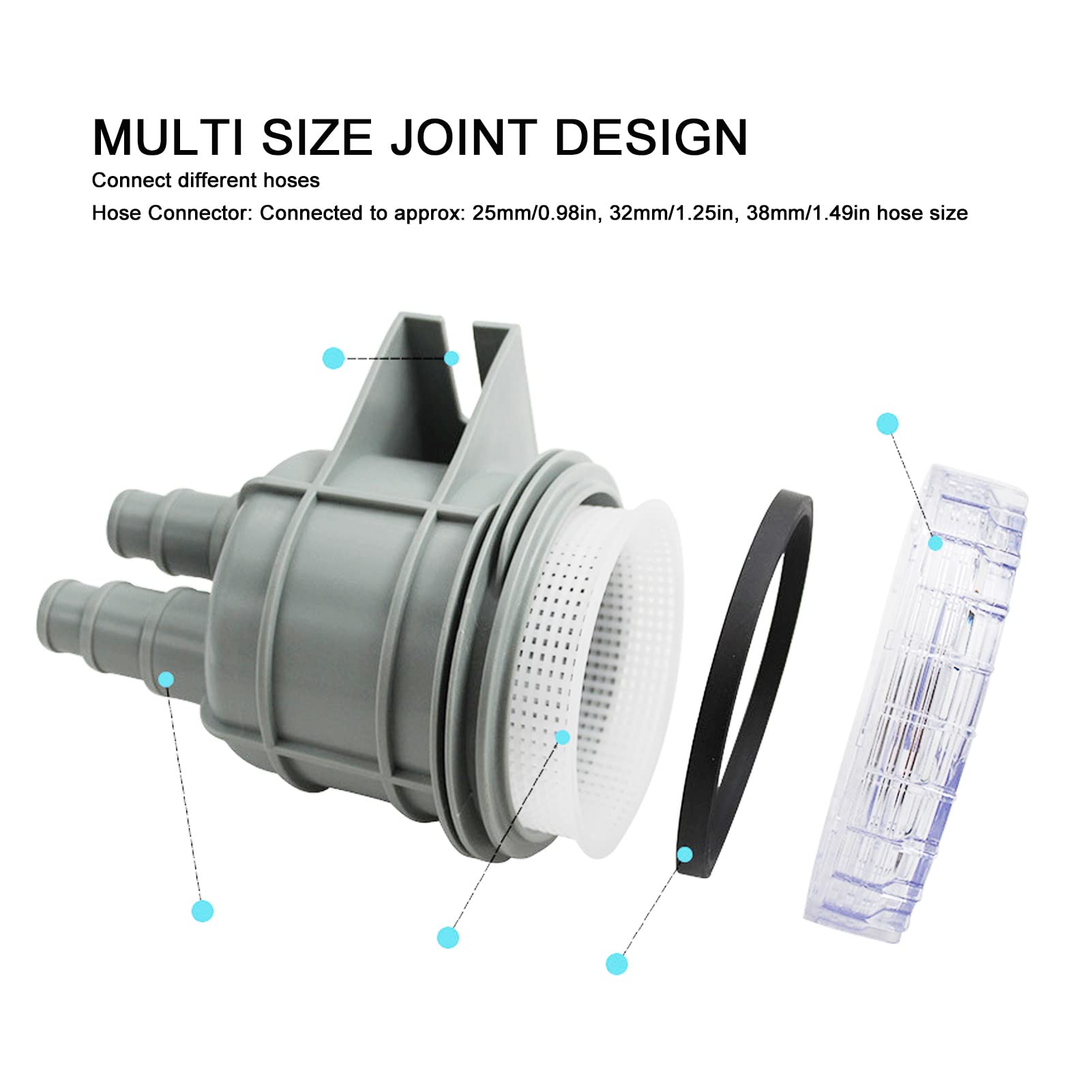 Amazon.co.jp: XTevu 海水フィルター 海洋取水ストレーナー 透明