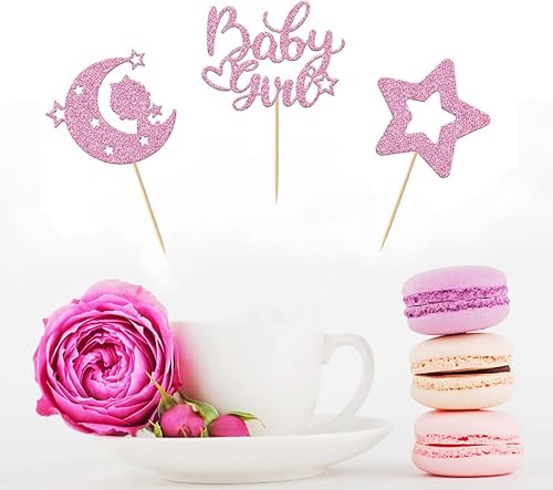 Miniatura 8 de Morndew 24 adornos para cupcakes para bebé niño con corbatín negro para baby shower, fiesta de cumpleaños, decoración de cupcakes