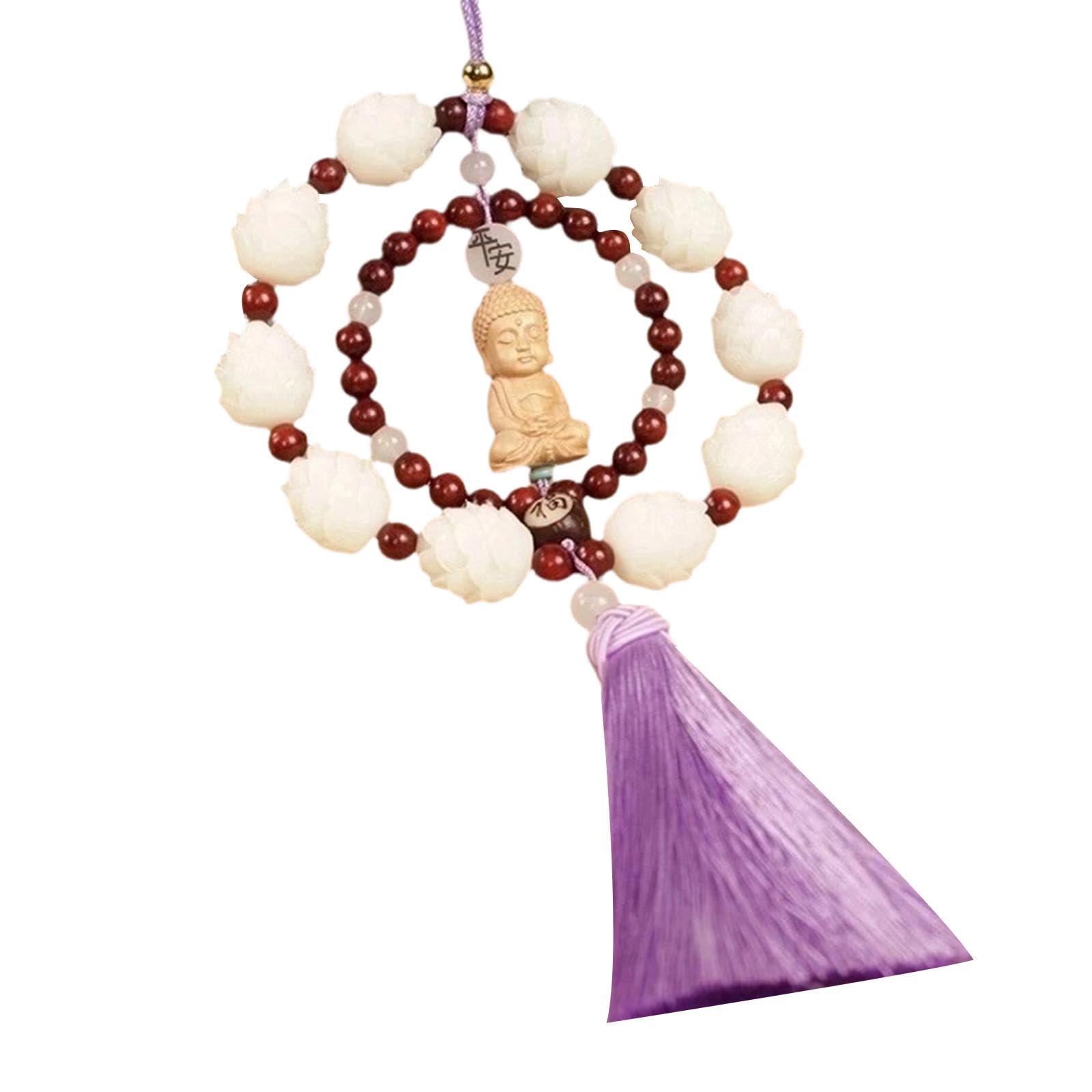 Bnf® Wooden Buddha Car Pendant Lucky Decoration Length 55cm Mini Buddha Sculpture Purple Tassels | Parts & Accessories | Car & Truck Parts | Interior | Seat Covers-image-42