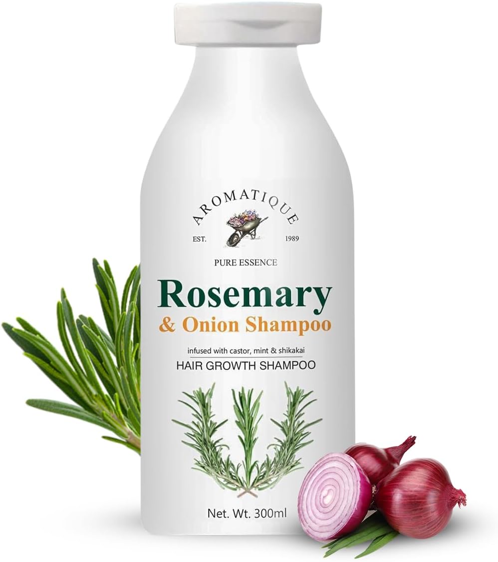 - Rosemary Shampoo for Hair Growth Enriched with Onion, Castor Oil & Shikakai Extract | Reduces Hair Fall & Controls Dandruff 300ml