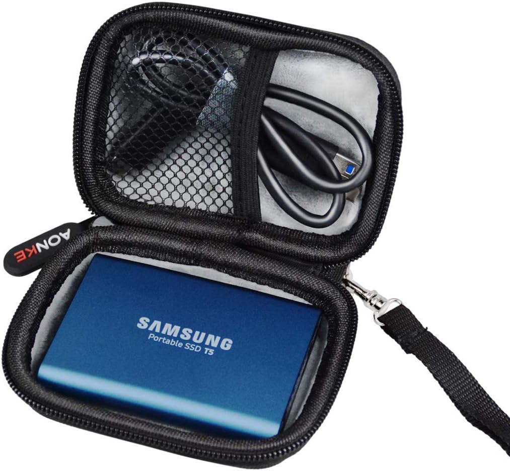 Hard Travel Case Bag for Samsung T3/T5 Case Portable SSD 250GB 500GB 1TB 2TB External Solid State Drive by AONKE