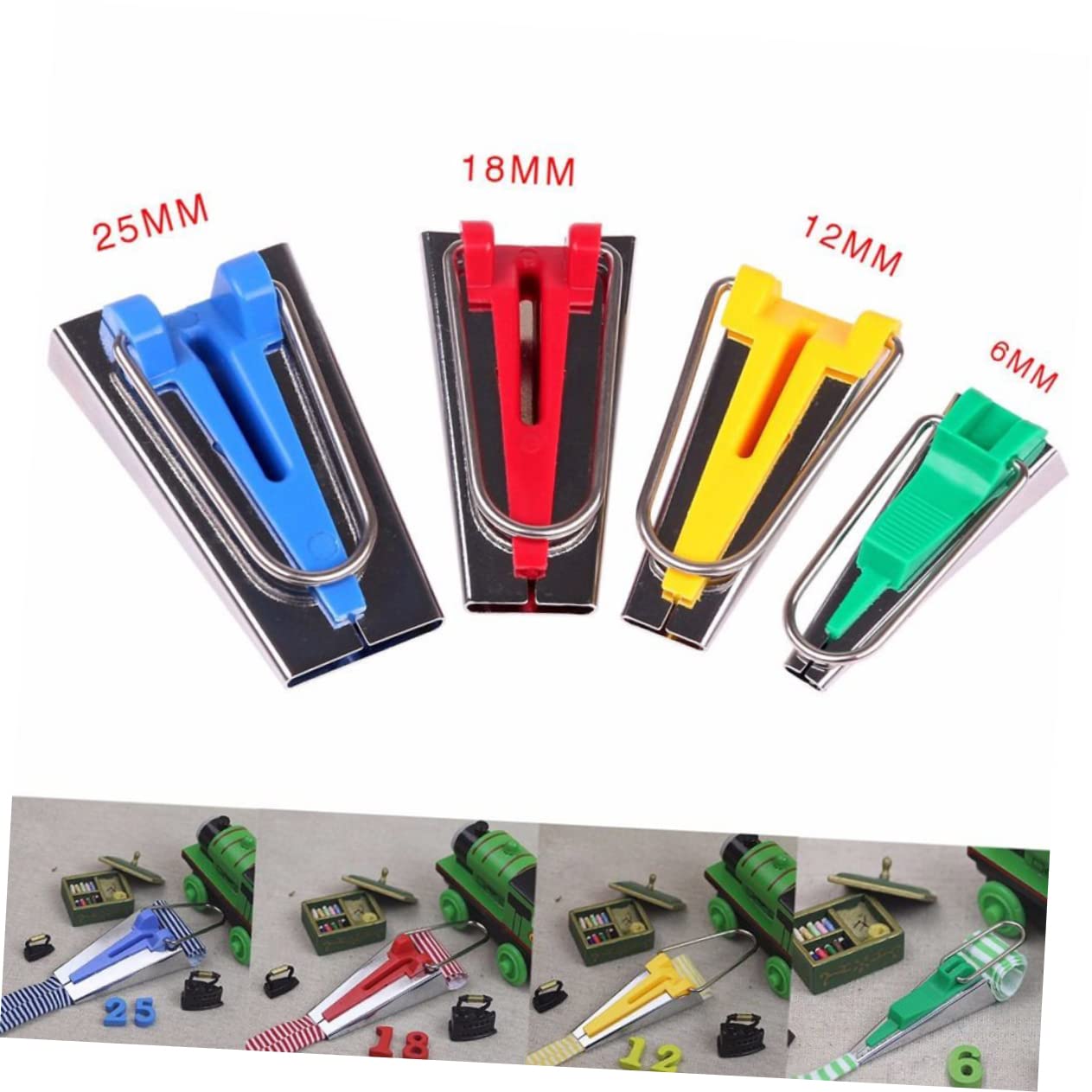 ULDIGI Tape Maker Kit 8pcs Sewing Clip Fabric Tools Tape Makers for Quilting DIY Projects